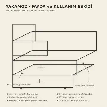 Yakamoz 90x190 Yavrulu Sedir