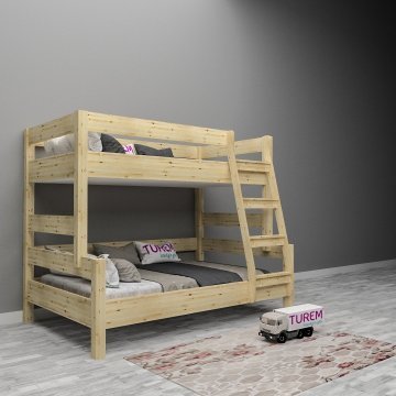 İnci Doğal Ahşap Ranza natural