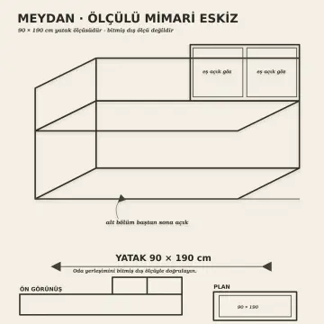 Meydan 90x190 Sedir
