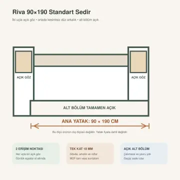 Riva 90x190 Sedir