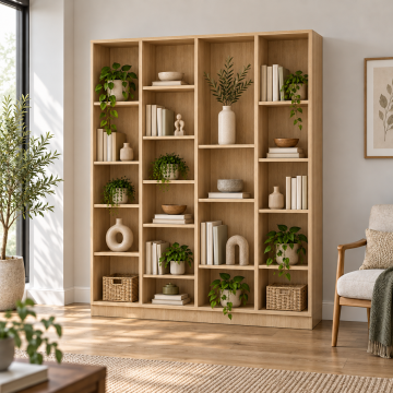 Eksen 140 Sonomo Asimetrik Açık Raflı Kitaplık