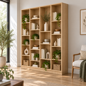 Eksen 140 Sonomo Asimetrik Açık Raflı Kitaplık