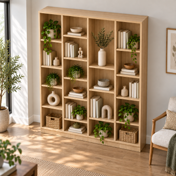 Eksen 140 Sonomo Asimetrik Açık Raflı Kitaplık