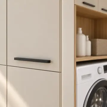 Rarelvena Membran Tek Makine, Açık Askı ve Katlama Nişli, Çift Depolama Kuleli Dolap 210 cm
