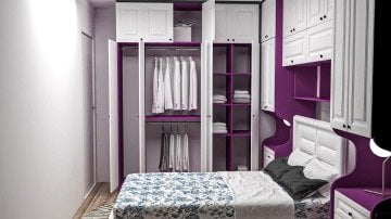 Menekşe L Yatak Üstü Gardırop