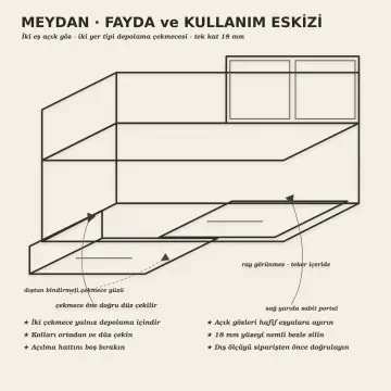 Meydan 90x190 Çekmeceli Sedir