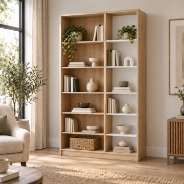 Prizma 100 Sonomo Asimetrik Açık Raflı Kitaplık