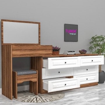 Ice Membran 6 Çekmeceli Makyaj Masası