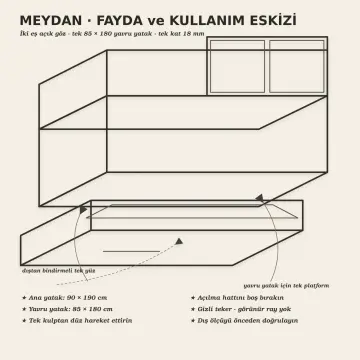 Meydan 90x190 Yavrulu Sedir