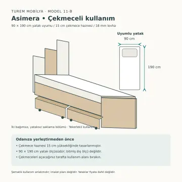 Asimera Çekmeceli Karyola