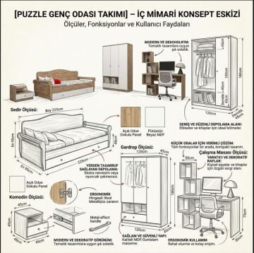 Puzzle Genç Odası Takımı
