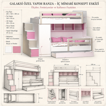 Galaksi Özel Yapım Ranza