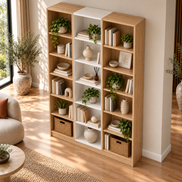 Katre 120 Sonomo Asimetrik Açık Raflı Kitaplık