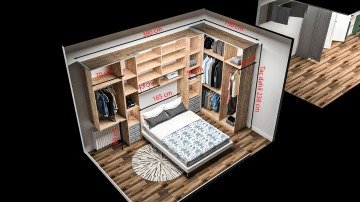 Mell Yatak Üstü Gardrop