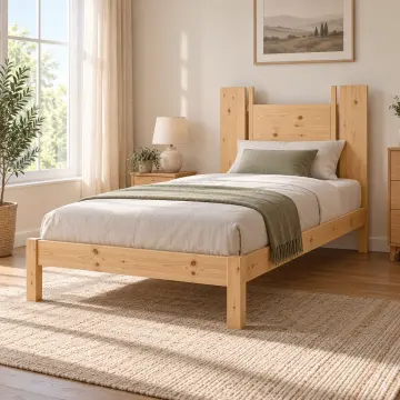 Talvessa Doğal Ahşap Karyola