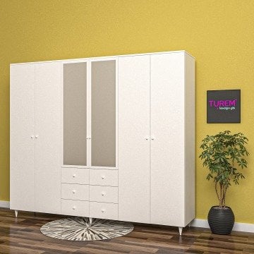 Vision 6 Kapılı 6 Çekmeceli Gardrop