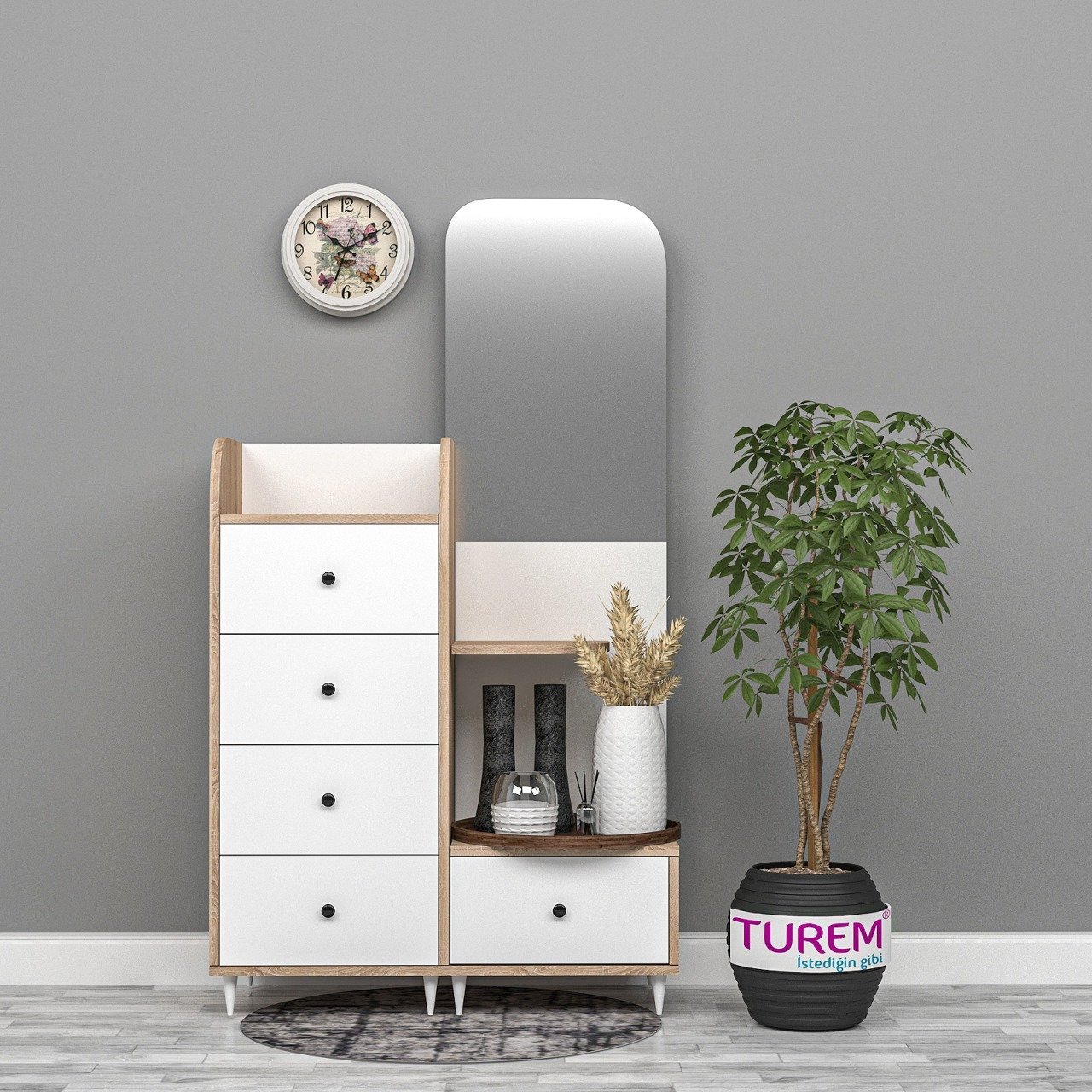 Vizyon Genç Odası Aynalı Şifonyer