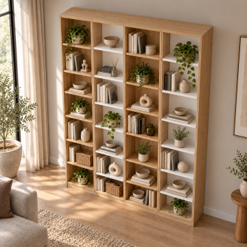 Nüve 160 Sonomo Basamaklı Açık Raflı Kitaplık