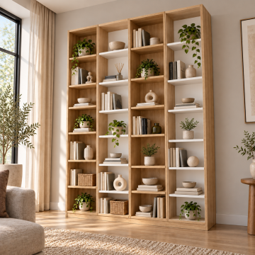 Nüve 160 Sonomo Basamaklı Açık Raflı Kitaplık