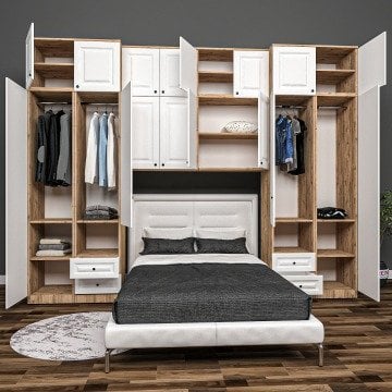 Defne Membran Yatak Üstü Gardrop