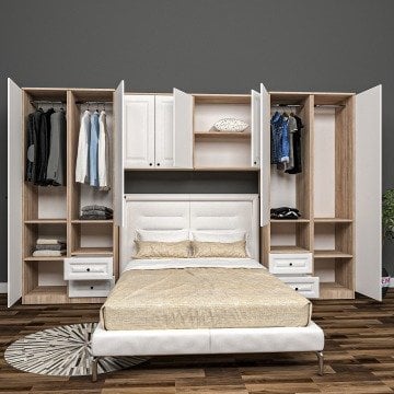 Papatya Yatak Üstü Gardrop