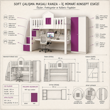 Soft Çalışma Masalı Ranza