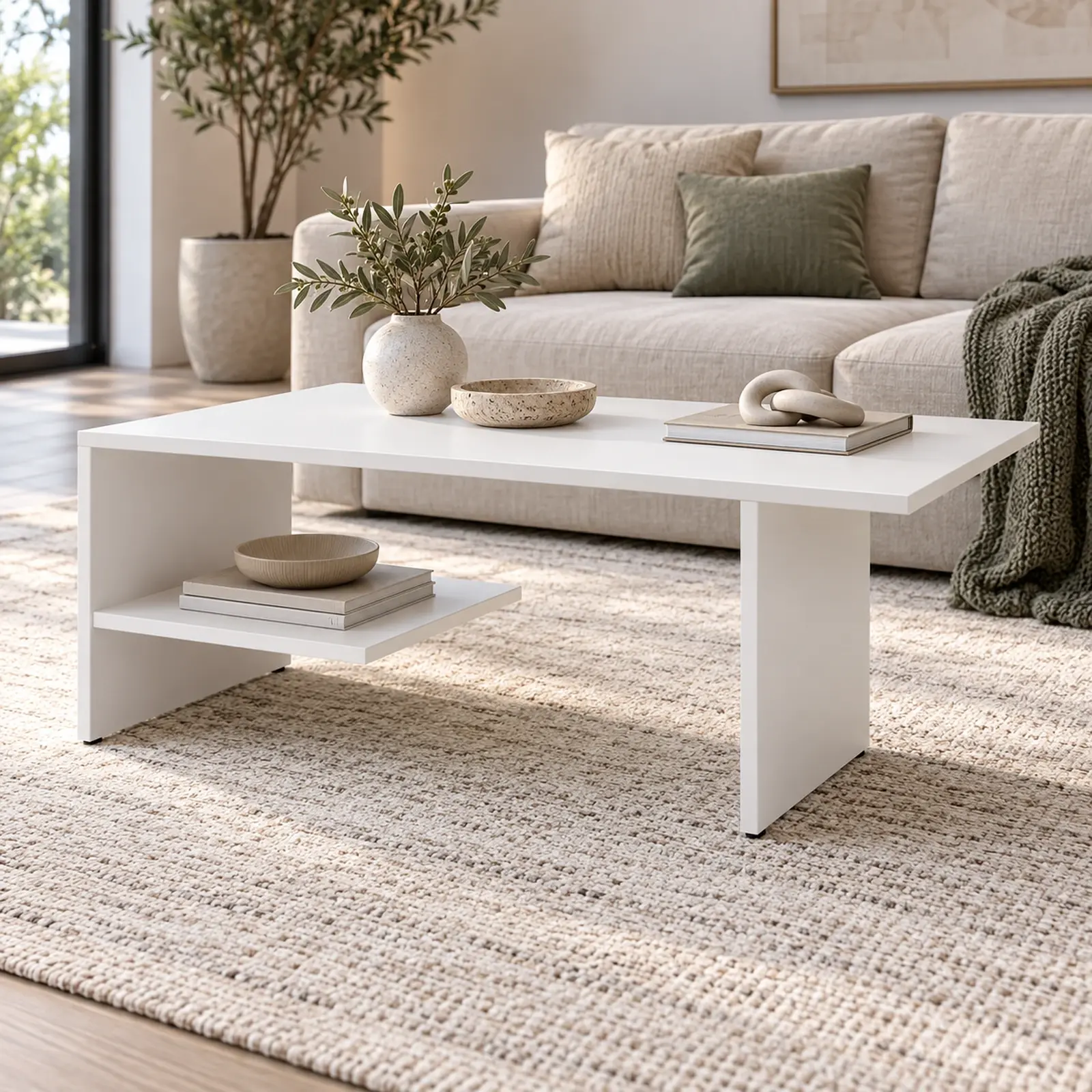 Ofset Raf 90×70 cm Asimetrik Orta Sehpa