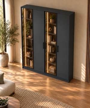 Evara 160 Antrasit İki Reflekte İki Kapaklı LED Kitaplık