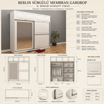 Berlin Sürgülü Membran Gardrop