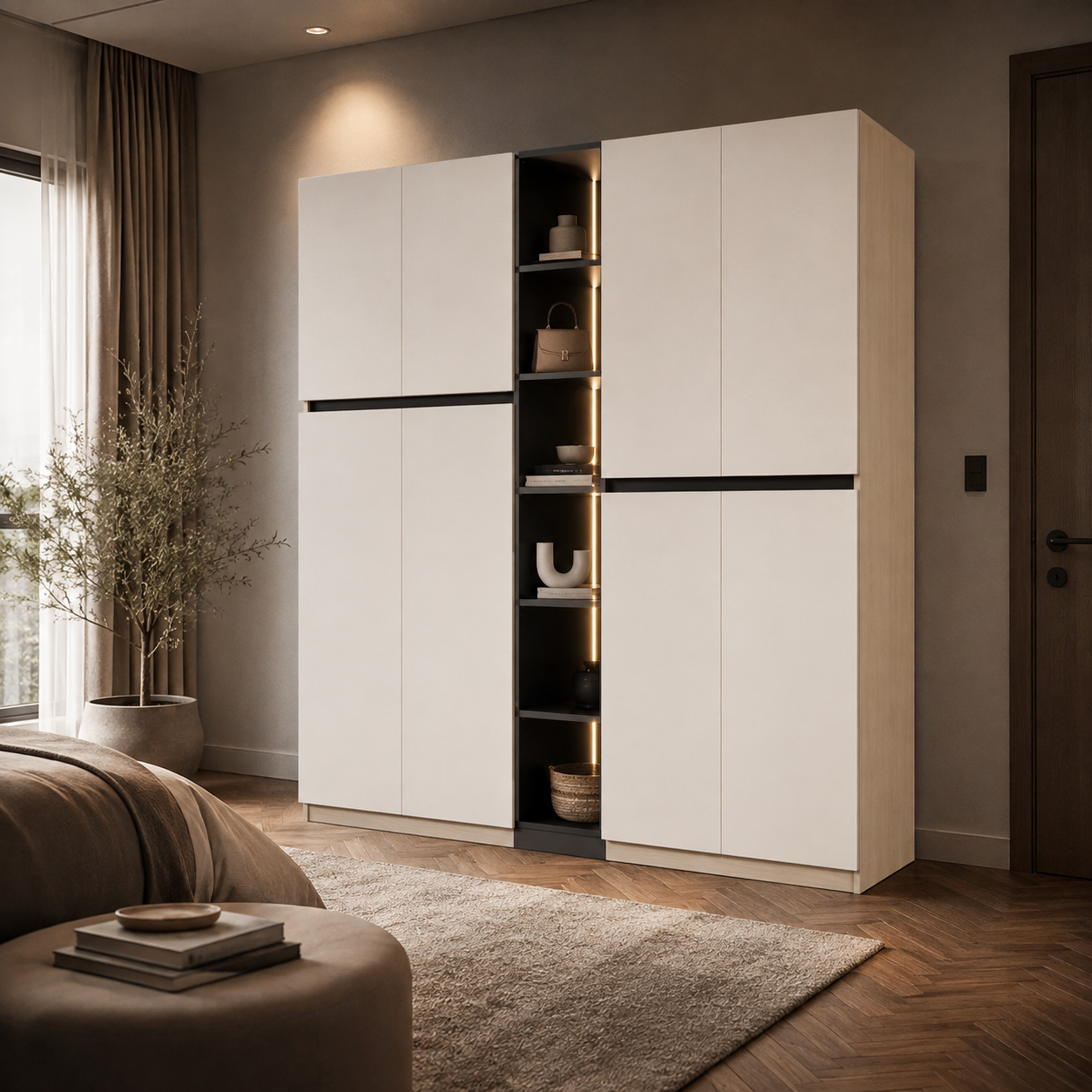 Liora LED MDF Gardırop*