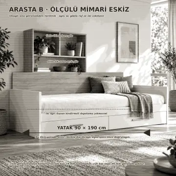 Arasta 90x190 Çekmeceli Sedir