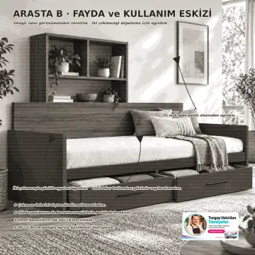 Arasta 90x190 Çekmeceli Sedir