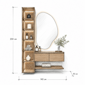 Lunara Modern Banyo Dolabı*