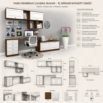 Vario Membran Çalışma Masası