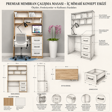Premiar Membran Çalışma Masası