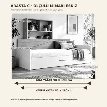 Arasta 90x190 Yavrulu Sedir
