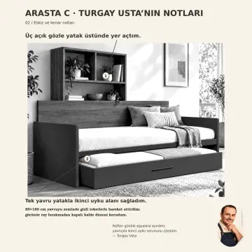 Arasta 90x190 Yavrulu Sedir