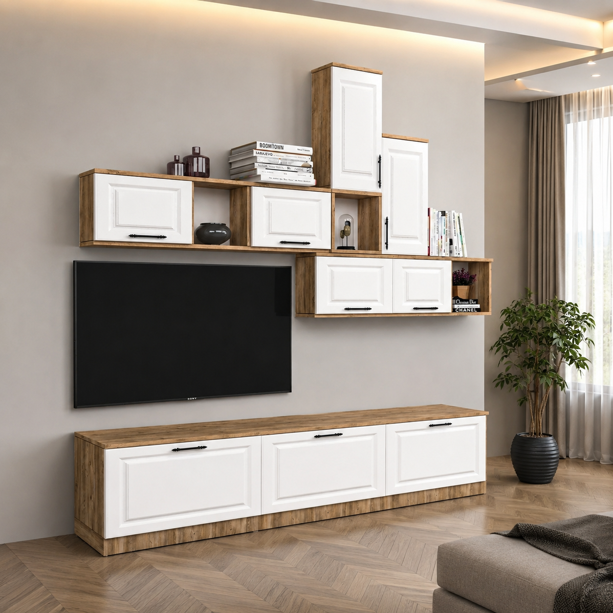 Geometrik Membran Tv Ünitesi