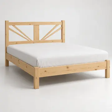 Merovya Doğal Ahşap Karyola