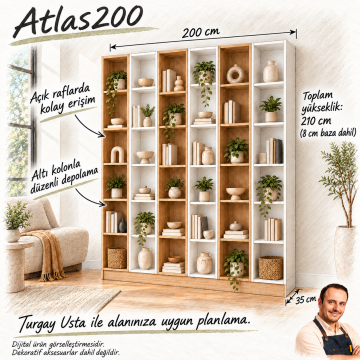 Atlas 200 Sonomo Kademeli Petek Açık Kitaplık
