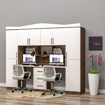 İnci Dolaplı Çalışma Masası