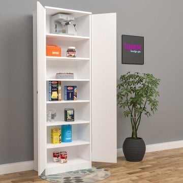 Home Çok Amaçlı 2 Kapaklı 8 Raflı Dolap