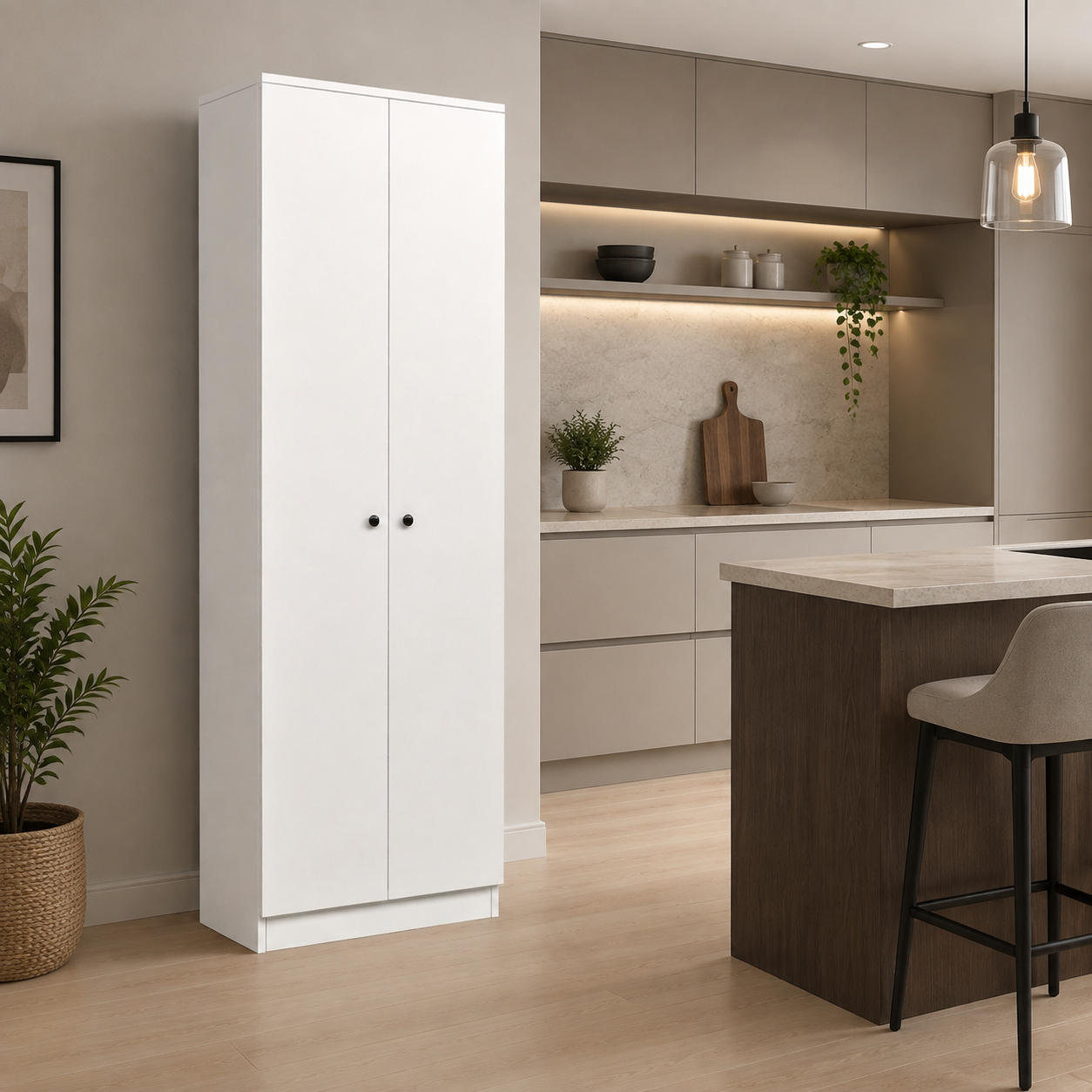 Home Çok Amaçlı 2 Kapaklı 8 Raflı Dolap