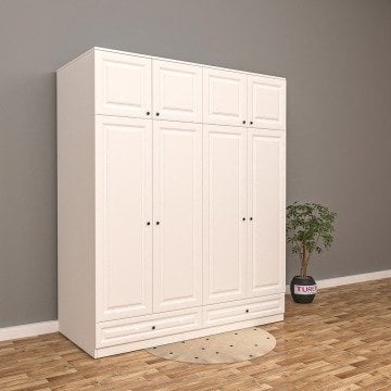 Home Membran 8 Kapaklı 2 Çekmeceli Yüklük Dolap