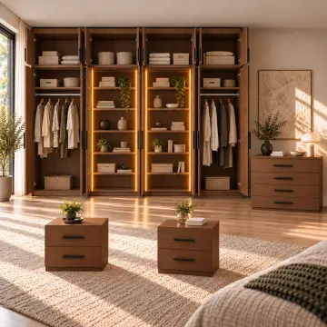 Neriva 320 Reflekte LED’li MDF Yatak Odası Takımı