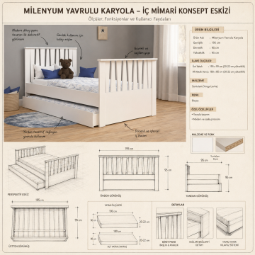 Milenyum Yavrulu Karyola