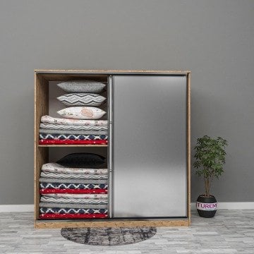 Madolya Sürgülü 2 Kapaklı Yüklük Dolap