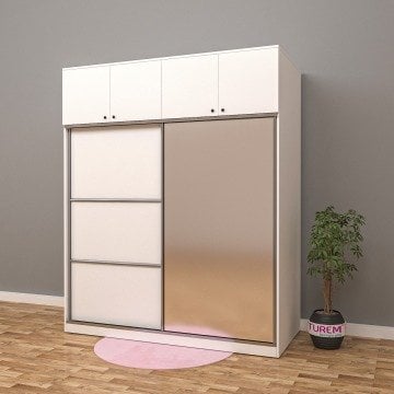 Prenses Sürgülü 6 Kapaklı Yüklük Dolap