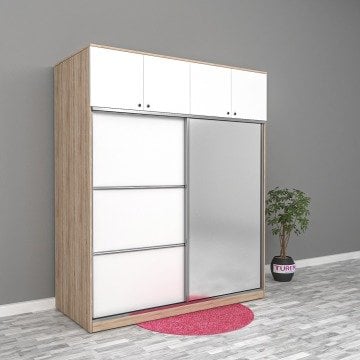 Prenses Sürgülü 6 Kapaklı Yüklük Dolap