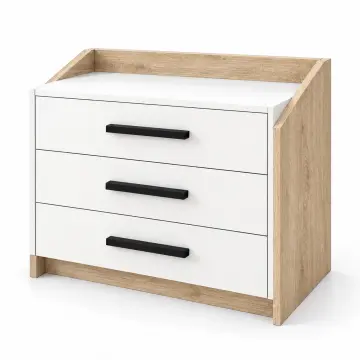 Yamaç 90 Üç Çekmeceli Alçak Şifonyer Mdf - Sonoma Beyaz